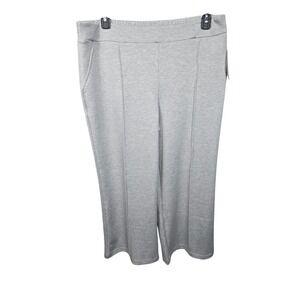 Scoop‎ Women XL Heather Grey Scuba Pant Lounge Athleisure Wide Leg NWT